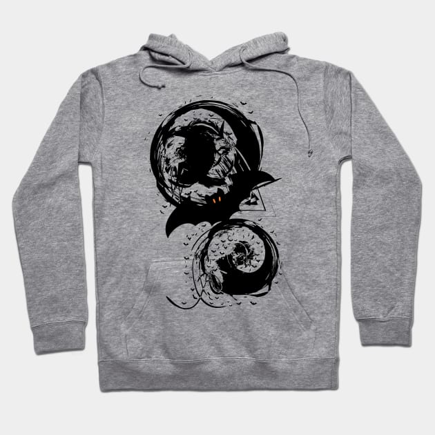 Halloween bats ink splash Hoodie by CindyS